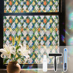 Lattice Stained Glass Window Film Static Cling by Ohhvvow