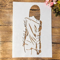 TIAMECH A4 Reusable Shy Dress Girl Stencil by TIAMECH