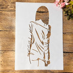 TIAMECH A4 Reusable Shy Dress Girl Stencil by TIAMECH