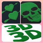 VinylRus Green Puff Vinyl Heat Transfer -12” x 6ft Puffy 3D Iron on Vinyl - Image 2