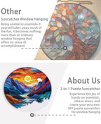 Acrylic Puzzle Suncatcher, Sunset Mountain Rive Sun Catcher - Image 5