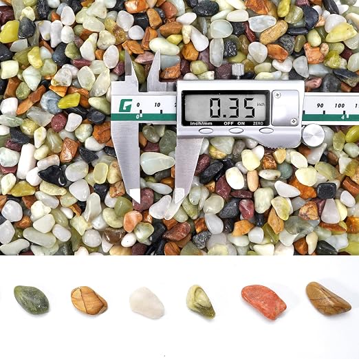 5 lb Pebbles for Indoor Plants, 3/8 Inch Decorative Rocks for Potted Plants - Image 2