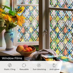 ADD.HERES Window Privacy Film, Stained Glass Decorative Static Cling, Removable - Image 4