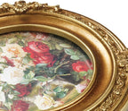 Cuspin Vintage Picture Frame 4x4 Gold Frames, Ornate Round Resin Photo Frame - Image 6