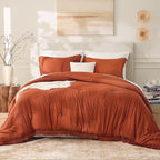 Andency California King Comforter Set Burnt Orange - Image 2