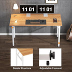 Need Large Folding Computer Desk, 62 Inch Writing Table, Teak | No-Assembly - Image 8
