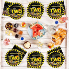 100 Pcs Construction Party Plates and Napkins Set Construction Truck Birthday - Image 6