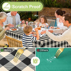 Smiry Rectangle Table Cloth, Waterproof Vinyl Tablecloth - Image 5