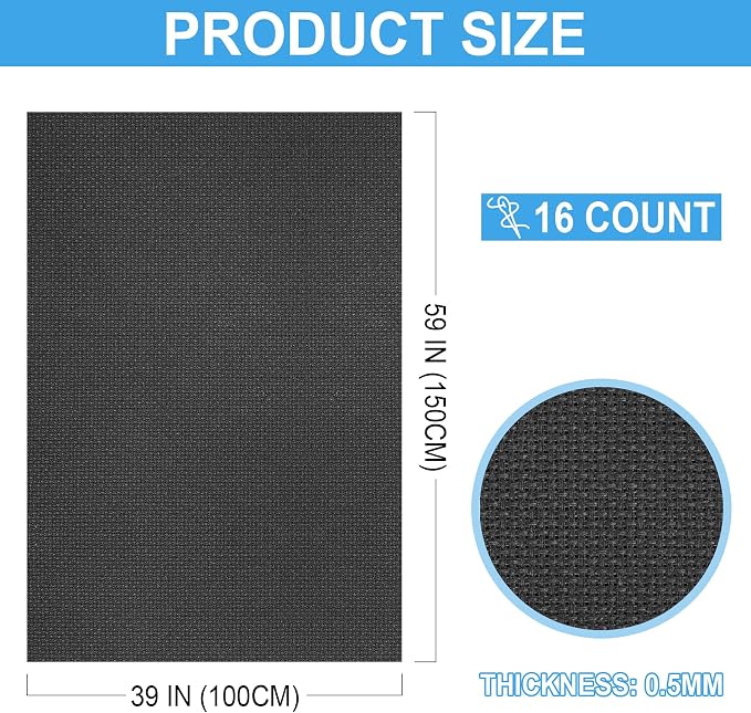 Cross Stitch Fabric 16 Count Aida Cloth 59 x 39 Inch Large Size Classic Reserve - Image 2