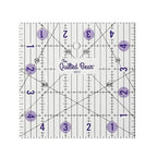 The Quilted Bear Square Quilting Ruler, Transparent Acrylic, Precise Bold Lines by TheQuiltedBearsProducts