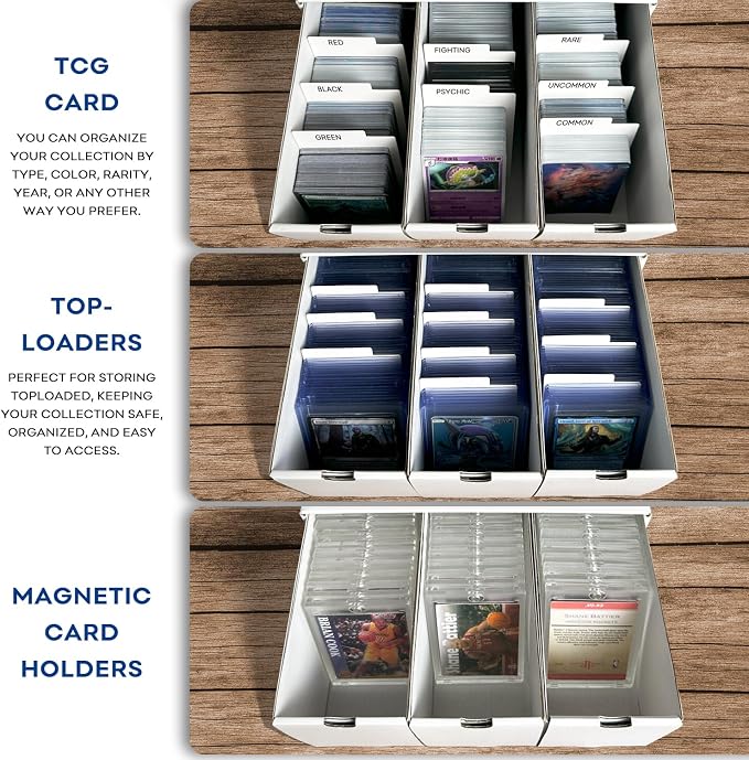 Fageverld Trading Card Storage Box, Top Loaders Storage Box - Image 6
