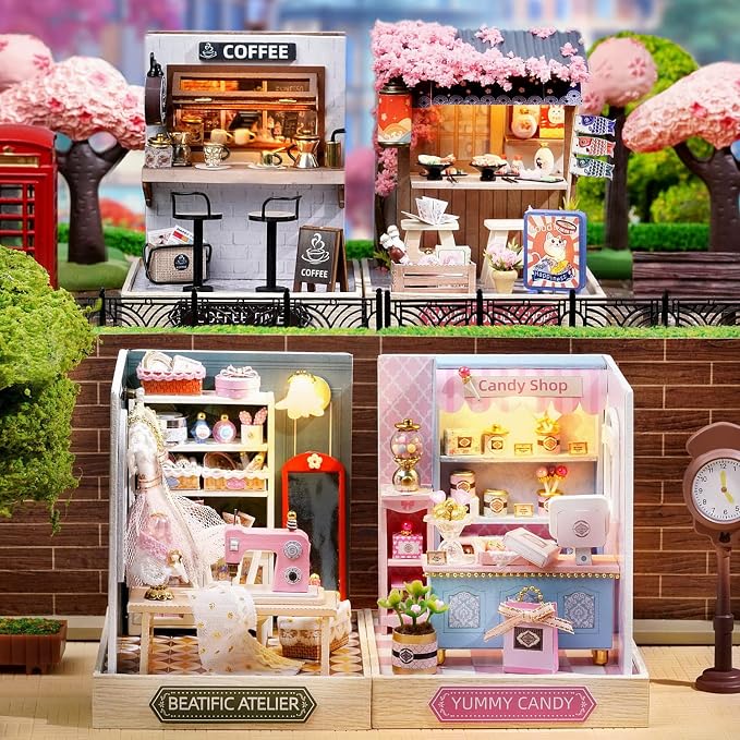 CUTEROOM DIY Doll House Miniature Furniture Wooden House Kit - Image 4