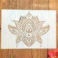 TIAMECH A4 Reusable Sacred Lotus Flower Stencil by TIAMECH