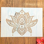 TIAMECH A4 Reusable Sacred Lotus Flower Stencil by TIAMECH