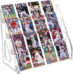 CELSOL Upgraded 4 Tier Acrylic Card Display Stand, Sports Cards, Stickers & by Unknown