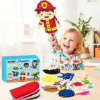 WATINC 6Pcs Hand Puppet Making Kit, Art Craft Felt Sock Puppet Toys, Creative - Image 5