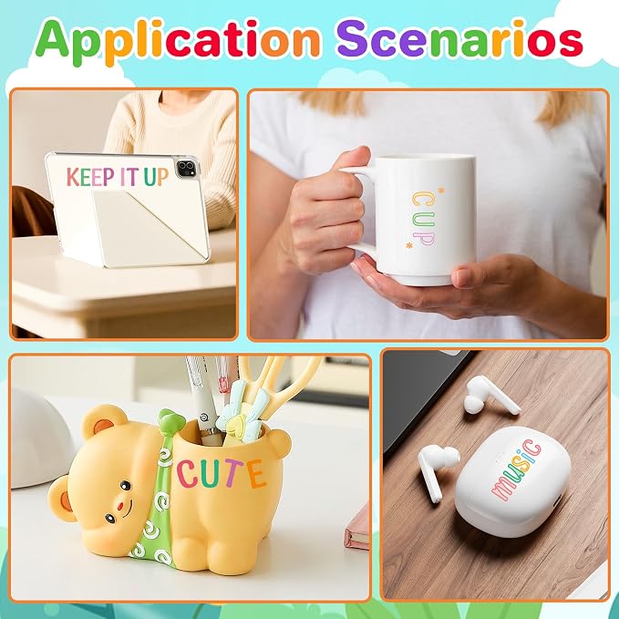 Letter Stickers 0.5 inch, Self-Adhesive Vinyl Waterproof ABC Letter Stickers - Image 8