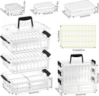 Bead Organizer Box 58 Pcs, 3-Tier Stackable Storage Box, and 3 Different - Image 2
