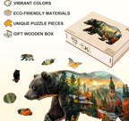 Forest Bear Puzzles Adults Gifts Wooden 110 Pieces 11.4 * 6.7in - Image 2