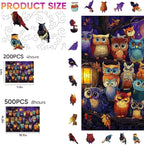 Mocfesk Wooden Puzzles for Adults, Owl Family Puzzles 200 Pieces | Unique - Image 3
