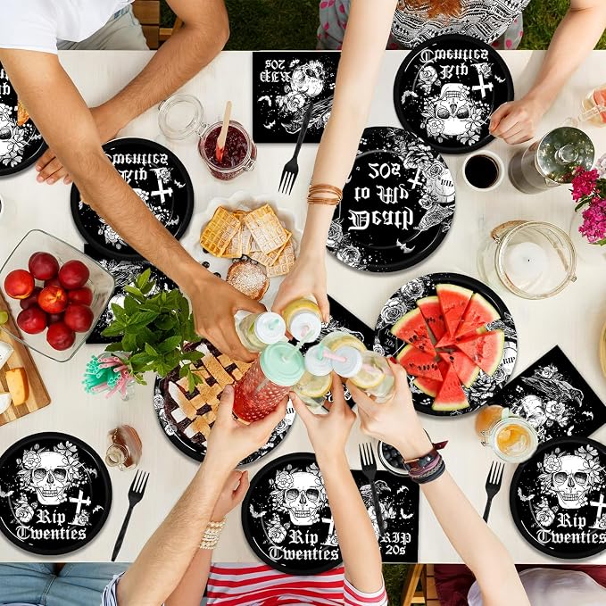 50 Guests 30th Birthday Plates and Napkins Party Supplies Death to My 20s Party - Image 7
