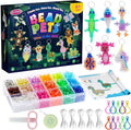 Pony Beads Kit for Keychain Making, Glow in the Dark Bead Pets for Kids by Funtopia