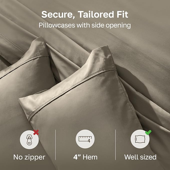 California Design Den Standard Queen Size Pillowcase Set - Image 4