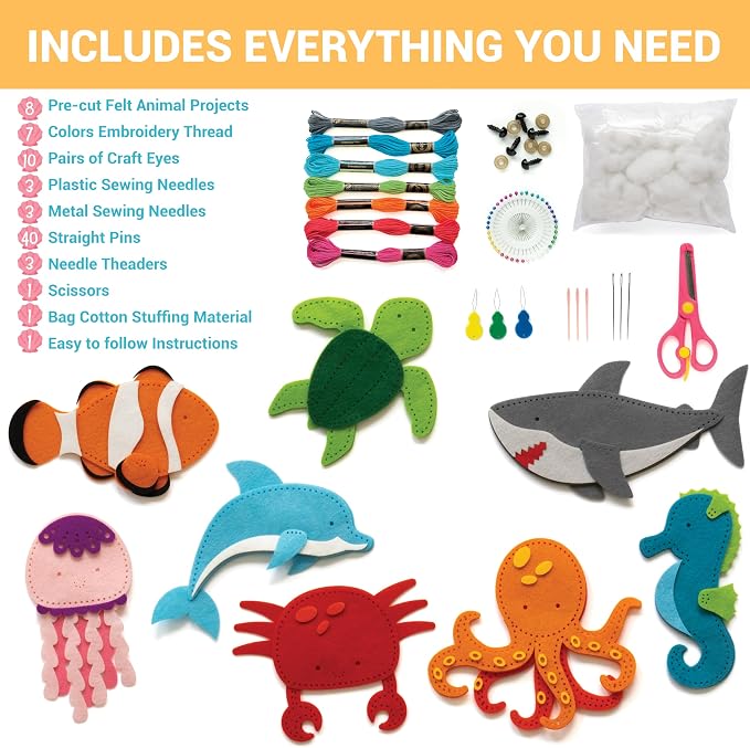 Craftorama Sewing Kit for Kids, Fun and Educational Fairytale Craft Set for - Image 2