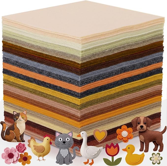 Tegeme 100 Pcs 8 x 12 Inches Felt Fabric Sheet by Tegeme