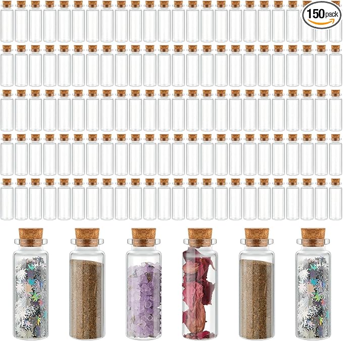 Gerrii 150 Pcs 40ml Mini Glass Bottles by Gerrii