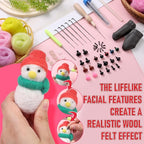 JUPEAN Needle Felting Kits, 60 Colors Wool Roving, Wool Felting Kit - Image 6