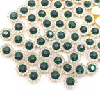 12mm 150pcs Dark Green Sew on Rhinestones, Crystals Glass Gems by Unknown