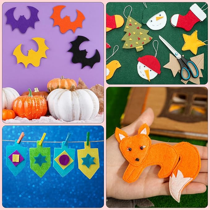 NACHLYNN 11Pcs Self Adhesive Felt Fabric Sheets 7"x11.5" /18x29cm Sticky Back - Image 5
