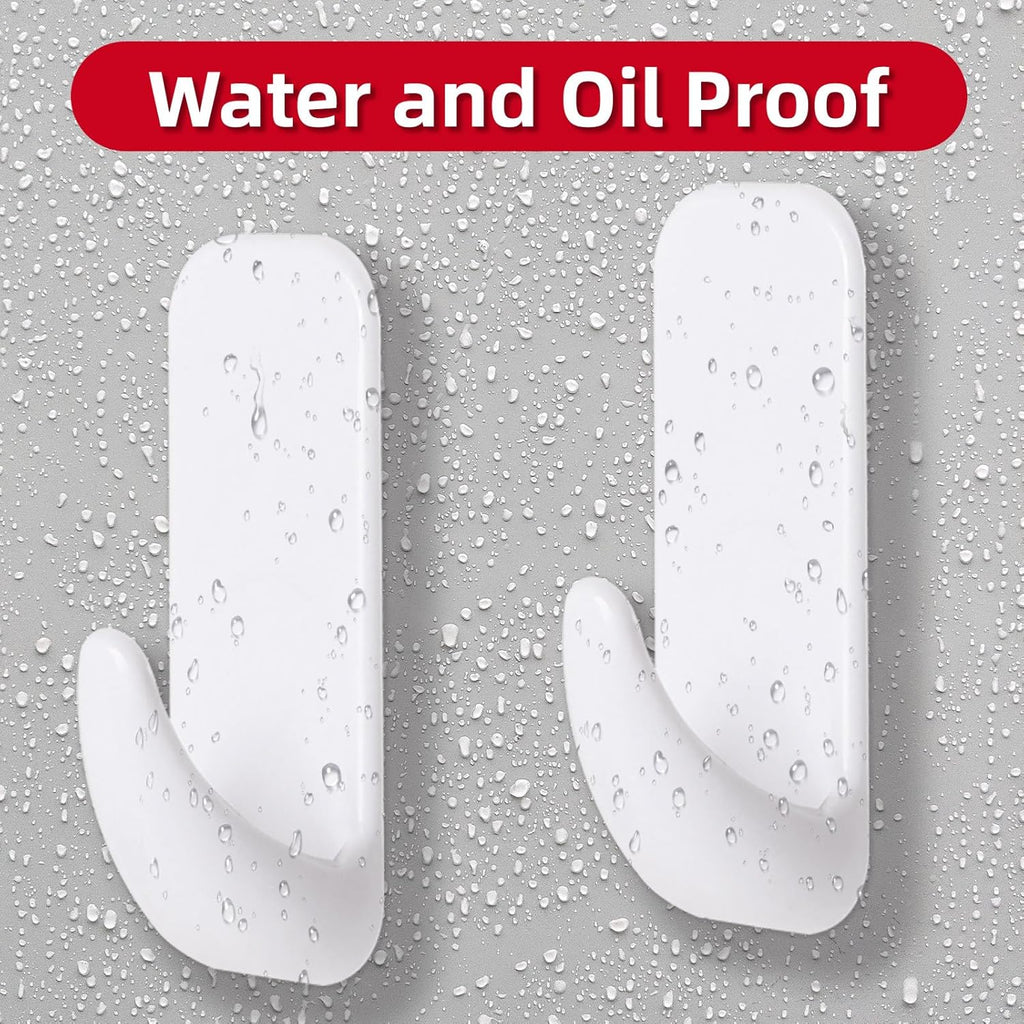 Wall Hooks for Hanging Heavy Duty, Medium 22 Self Adhesive Wall with 26 Strips no Damage, Sticky for Key, Shower,Towel, Coat, Door, Hat