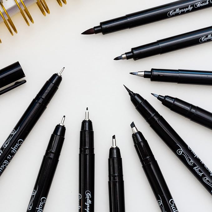 Craft 'n' Beyond Calligraphy Brush Pens Pack of 10 Markers - Image 4