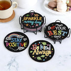 Gemozaic 8PCS Inspirational Diamond Art Coasters Kit - Image 2