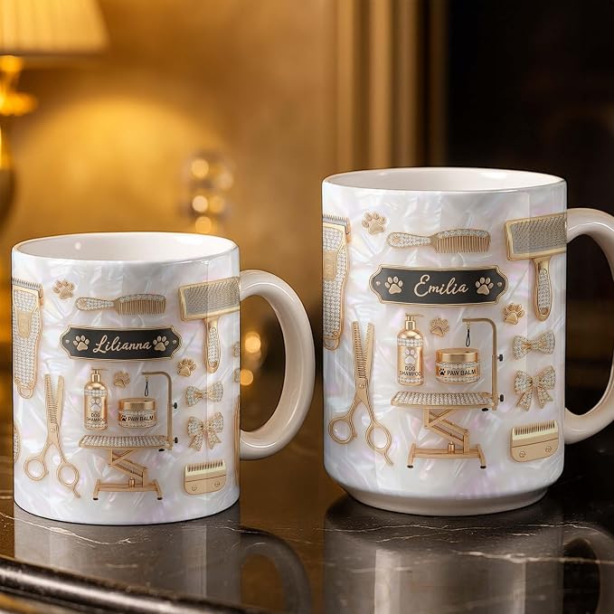 Personalized Funny Groomer Mug for Women, Hairdresser Coffee Cup Gift for - Image 3