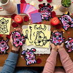 Eersida 32 Sets Valentine's Day Monster Suncatcher Craft Kit, DIY Stained Glass - Image 7