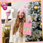 Kolldenn 24 Pcs Pastel Christmas Party Favors Bags Pink Christmas Goodie Gift - Image 4