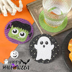 UPINS 8Pcs Halloween Diamond Art Painting Coasters Kits - Image 6