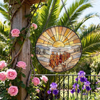 Stained Glass Window Hanging, Walk - Image 4