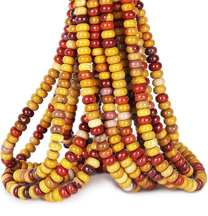 ICAI Beads 5x8mm Natural Beads Rondelle Spacer Loose Beads by CAI+YI+MING