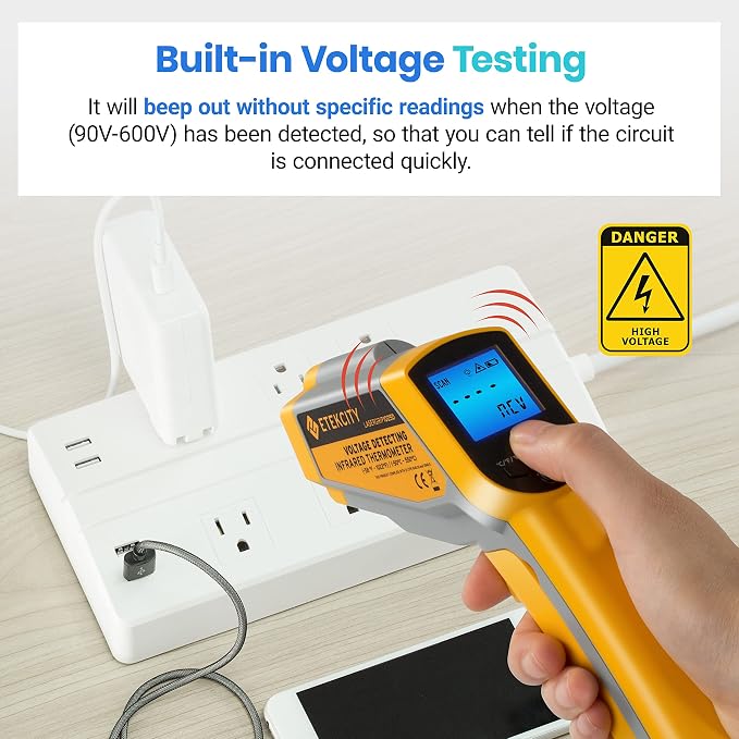 Etekcity Infrared Thermometer 1025D Dual Laser Temperature Gun-58℉~1022℉ - Image 6