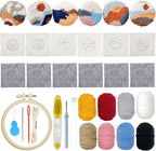 Allazone 6 PCS Punch Needle Coaster Kit by Allazone