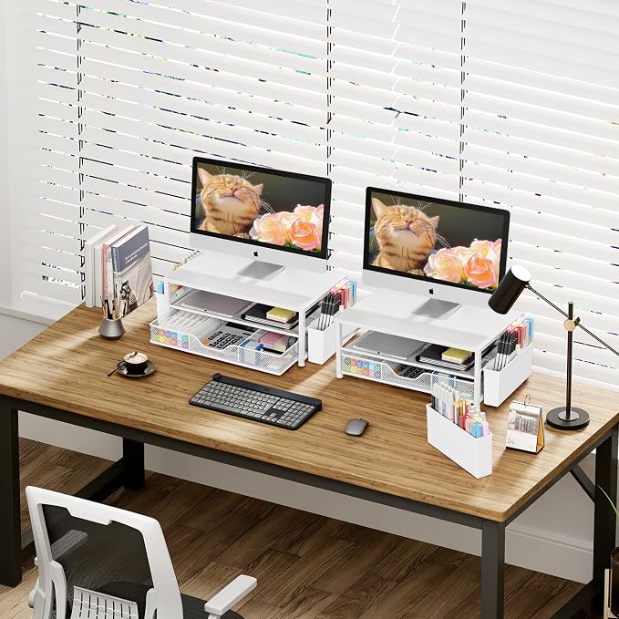 OPNICE Desk Organizers and Accessories, Computer Monitor Stand Riser - Image 2