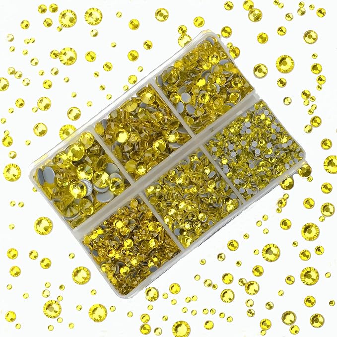 4000pcs Mixed Size Hot Fix Round Crystals Gems Glass Stones Hotfix Flat Back - Image 5