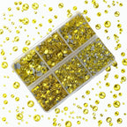 4000pcs Mixed Size Hot Fix Round Crystals Gems Glass Stones Hotfix Flat Back - Image 5