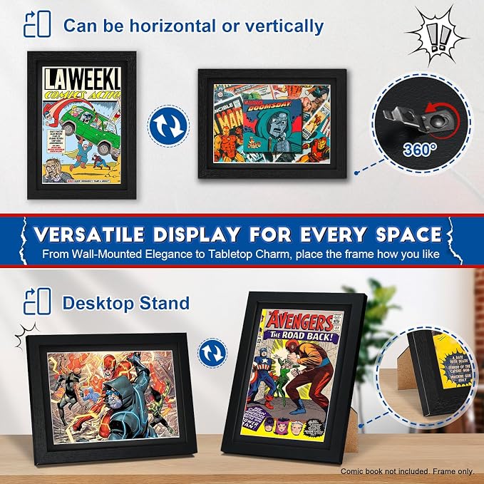 JupDec Comic Book Frame, Premium Wood Display Case - Image 4