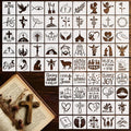 Marspark 66 Pcs Small Stencils for Crafts Reusable 3 Inch Stencils for Painting by Marspark
