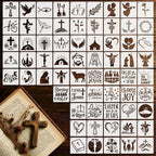 Marspark 66 Pcs Small Stencils for Crafts Reusable 3 Inch Stencils for Painting by Marspark